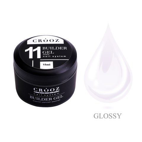 Crooz Гель для нарощування Builder Gel 11 WHITE, 15 ml 00000028730 фото