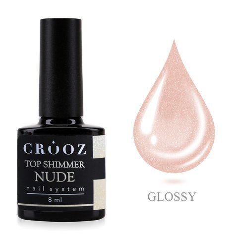 Crooz Закріплювач для гель лака Top shimmer nude 00000033818 фото