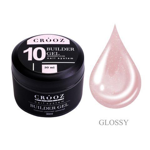 Crooz Гель для нарощування Builder Gel 10 SHIMMER NUDE 00000026491 фото