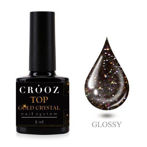 Crooz Закріплювач світловідбивний для гель лака TOP GOLD CRYSTAL 00000026472 фото