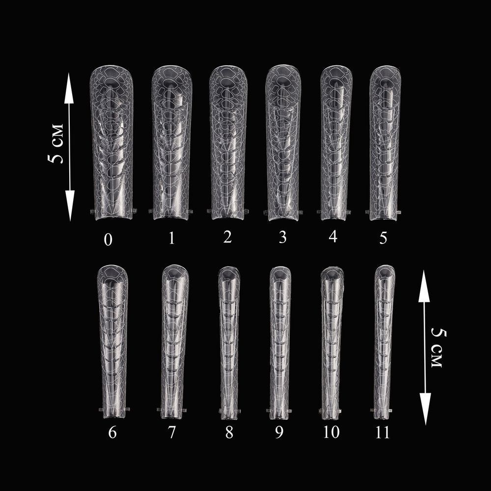 Crooz Верхні форми Nail Forms Snake for design 5 Довгий квадрат 00000029527 фото