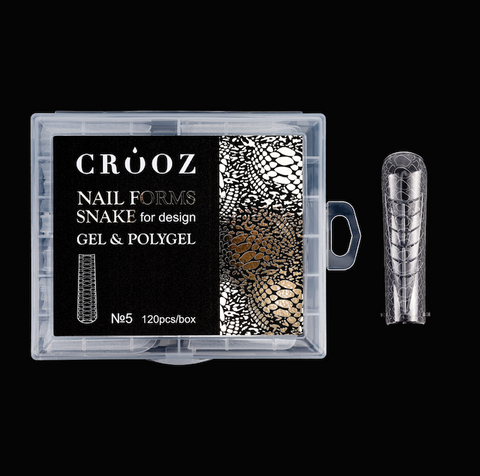 Crooz Верхні форми Nail Forms Snake for design 5 Довгий квадрат 00000029527 фото